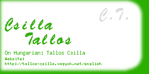 csilla tallos business card